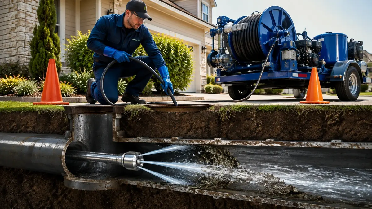 Main Sewer Line Hydro Jet Cleaning in Cedarpines Park